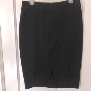 Black Front Seamed Skirt Size 10